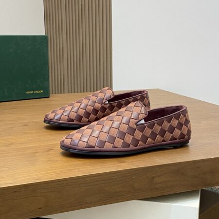 Bottega Veneta Cowhide Leather Hand Woven Oxford Shoes