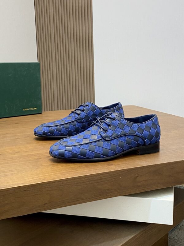 Bottega Veneta Cowhide Leather Hand Woven Straps Oxford Shoes