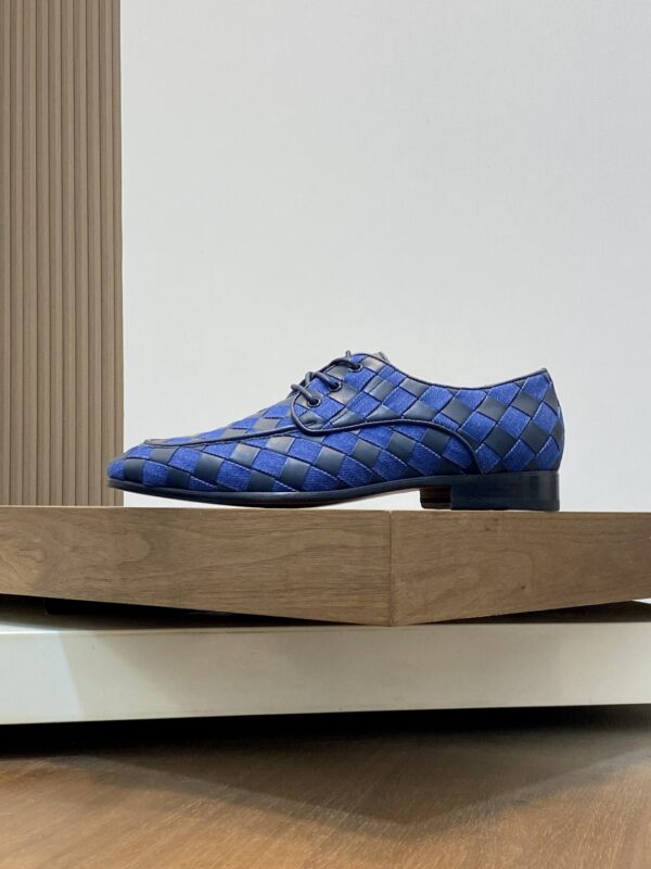 Bottega Veneta Cowhide Leather Hand Woven Straps Oxford Shoes - Image 4