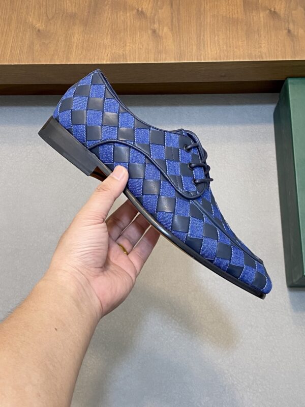 Bottega Veneta Cowhide Leather Hand Woven Straps Oxford Shoes - Image 5