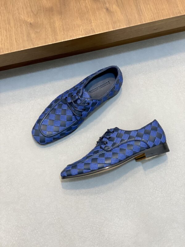 Bottega Veneta Cowhide Leather Hand Woven Straps Oxford Shoes - Image 3