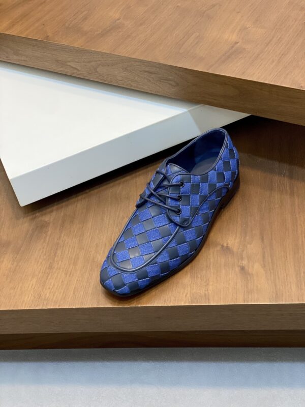 Bottega Veneta Cowhide Leather Hand Woven Straps Oxford Shoes - Image 6
