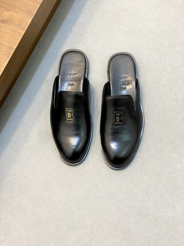 Berluti New Men's Cowhide Leather Business Half Slippers - Image 2