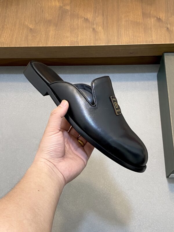Berluti New Men's Cowhide Leather Business Half Slippers - Image 4