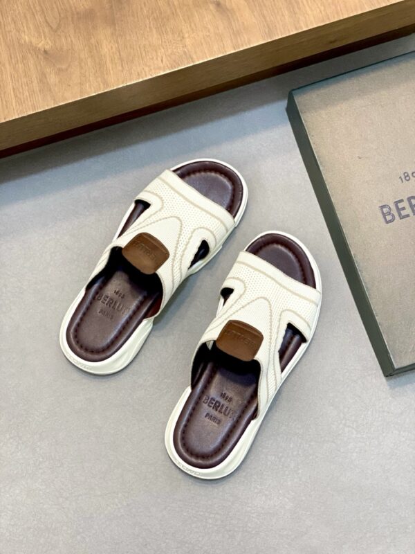 Berluti Men's Breathable Flyknit Business Slippers - Image 3