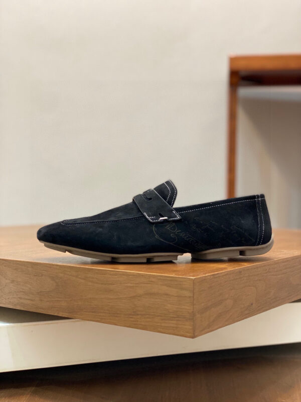 Berluti Venezia Men's Casual Frosted Cowhide Leather Loafers - Image 4