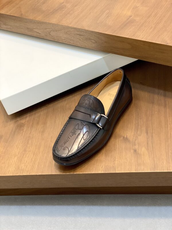 Berluti Handmade Premium Men's Cowhide Leather Shoes - Image 6