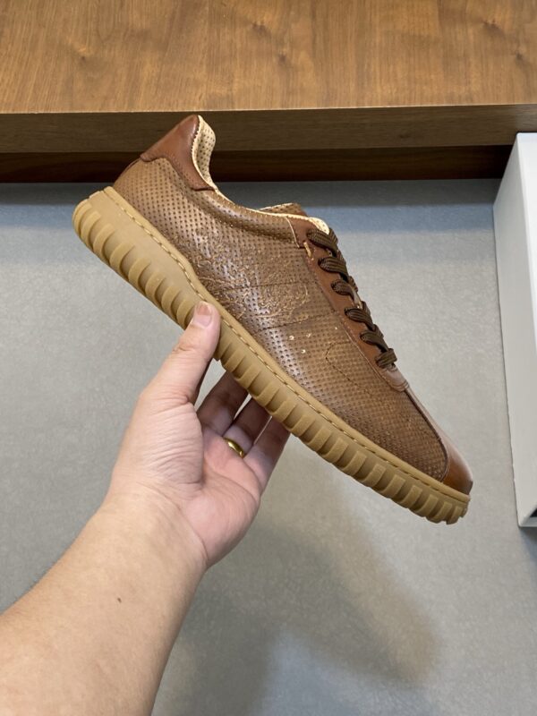 Berluti Playtime Scritto Patterned Cowhide Leather Sneakers - Image 4