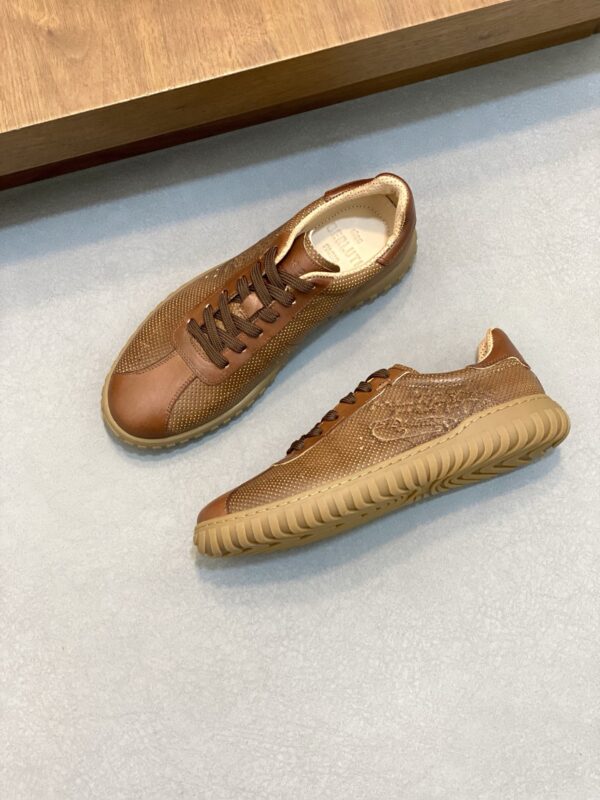 Berluti Playtime Scritto Patterned Cowhide Leather Sneakers - Image 5