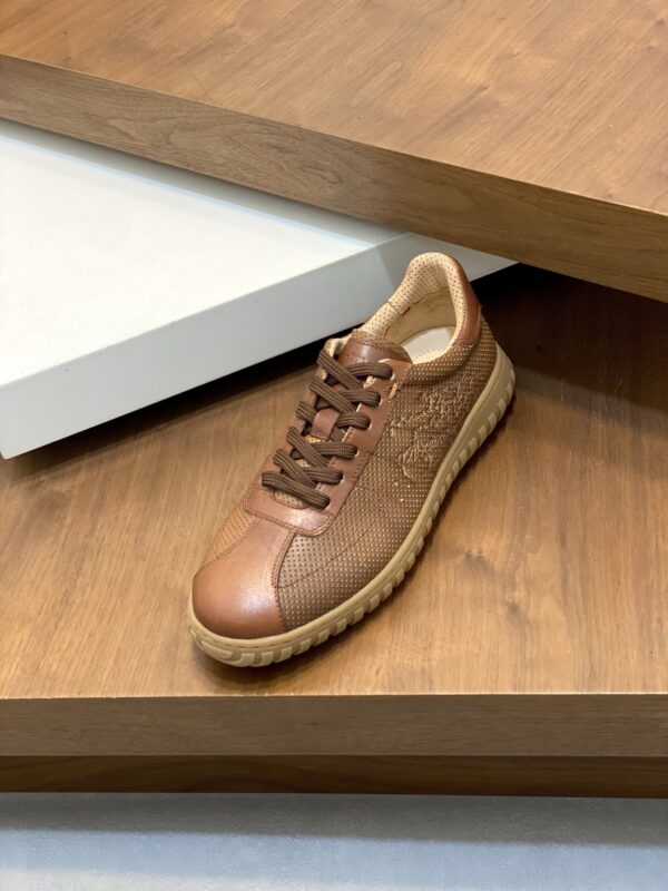Berluti Playtime Scritto Patterned Cowhide Leather Sneakers - Image 6