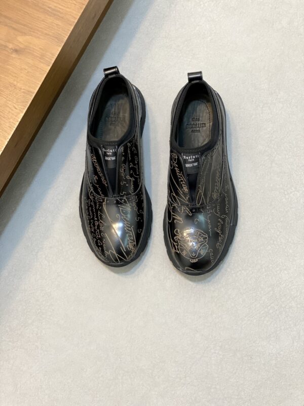 Berluti Hand Polished Cowhide Leather Casual Men's Shoes - Image 2