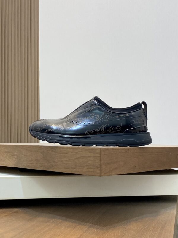 Berluti Hand Polished Cowhide Leather Casual Men's Shoes - Image 3