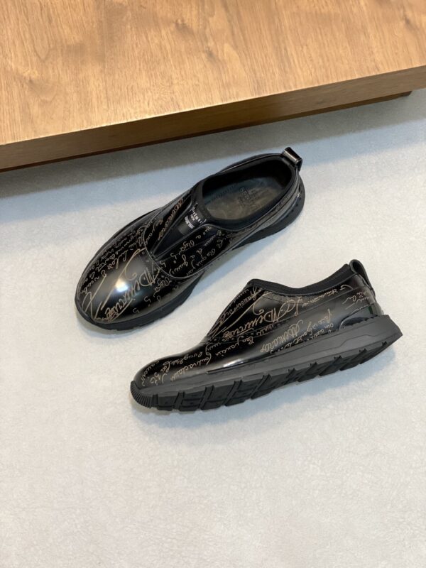 Berluti Hand Polished Cowhide Leather Casual Men's Shoes - Image 5