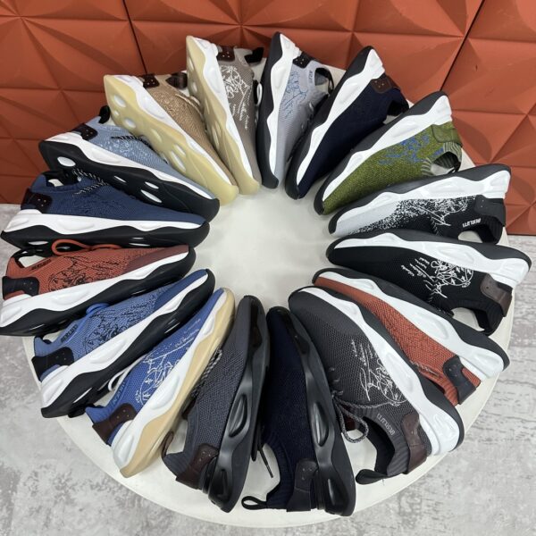 Berluti Men's Shadow Scritto Pattern Embroidered Flyknit Sneakers - Image 9