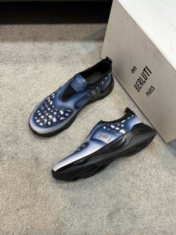 Berluti Fashion Low Cut Casual Cowhide Leather Sneakers - Image 3