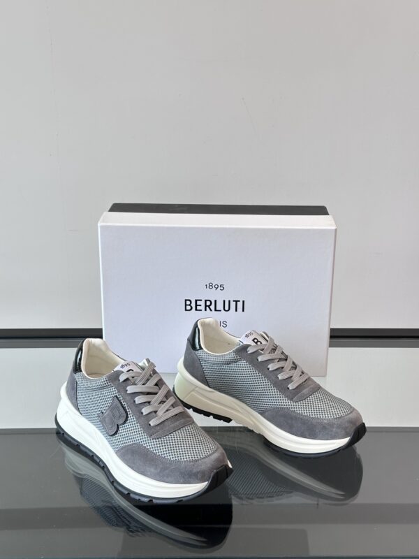 Berluti Low Cut Casual Cowhide Leather Men's Sneakers
