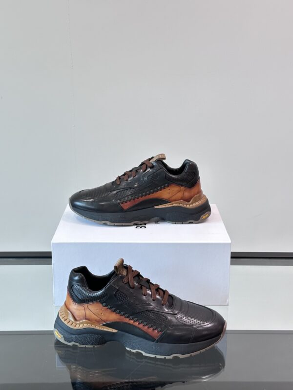 Berluti Low Cut High Quality Cowhide Leather Casual Sneakers - Image 5