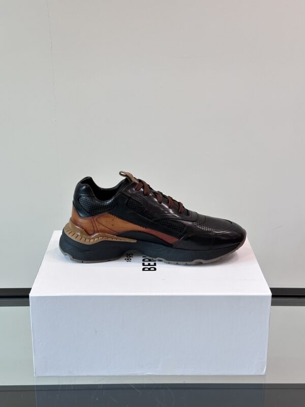 Berluti Low Cut High Quality Cowhide Leather Casual Sneakers - Image 6