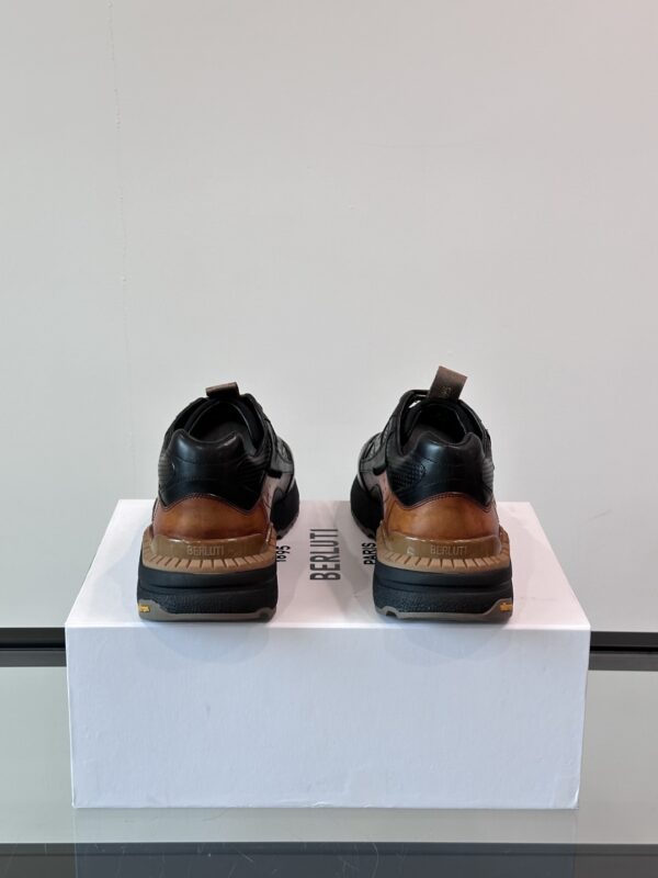 Berluti Low Cut High Quality Cowhide Leather Casual Sneakers - Image 7