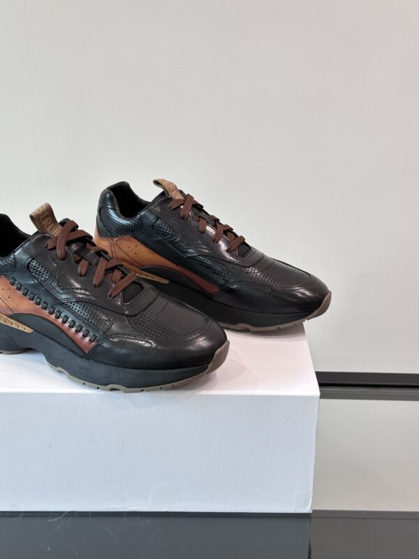Berluti Low Cut High Quality Cowhide Leather Casual Sneakers - Image 8