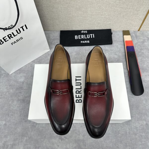 Berluti Handmade Premium Cowhide Leather Men's Dress Shoes - Image 2