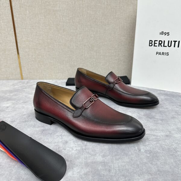 Berluti Handmade Premium Cowhide Leather Men's Dress Shoes - Image 3