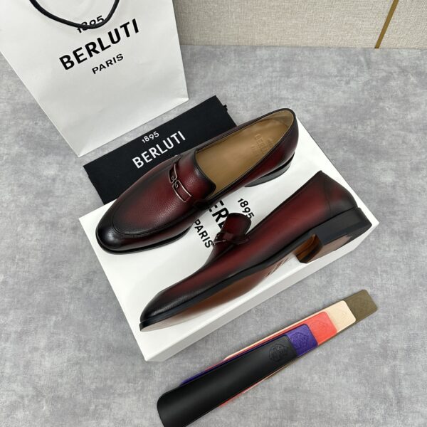Berluti Handmade Premium Cowhide Leather Men's Dress Shoes - Image 4