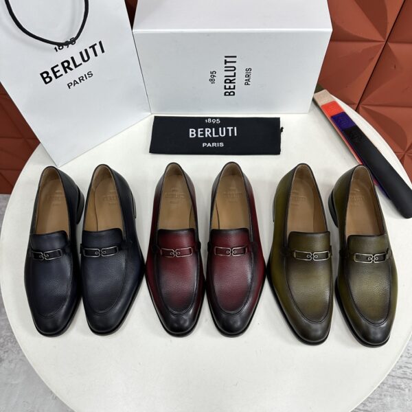 Berluti Handmade Premium Cowhide Leather Men's Dress Shoes - Image 10