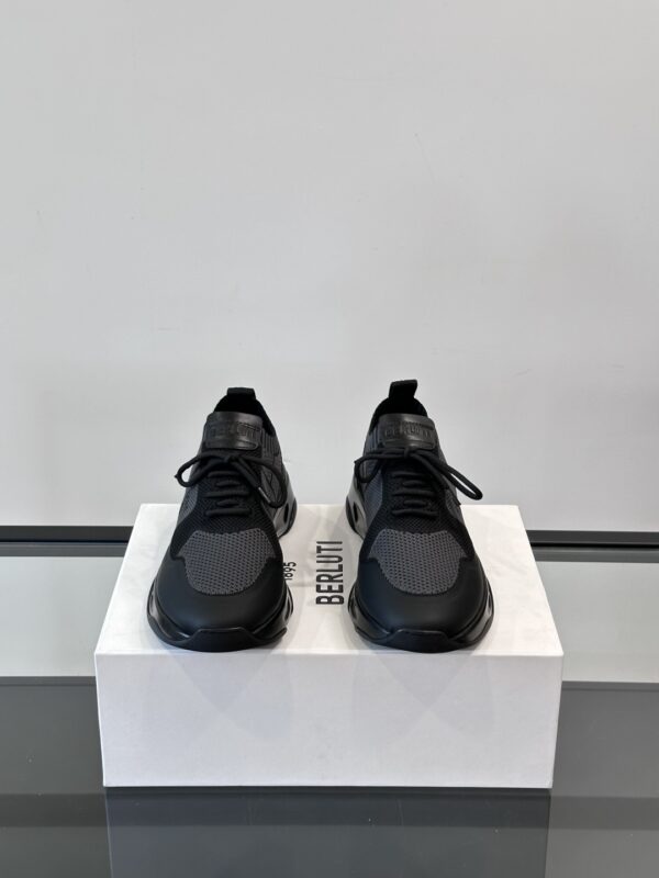 Berluti Shadow Knitted Fabric Men's Sports Shoes - Image 3
