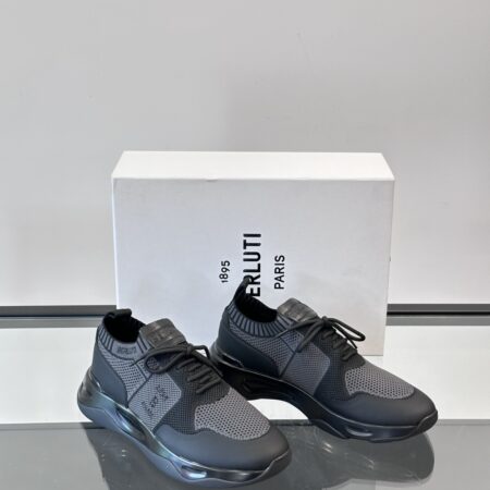 Berluti Shadow Knitted Fabric Men's Sports Shoes