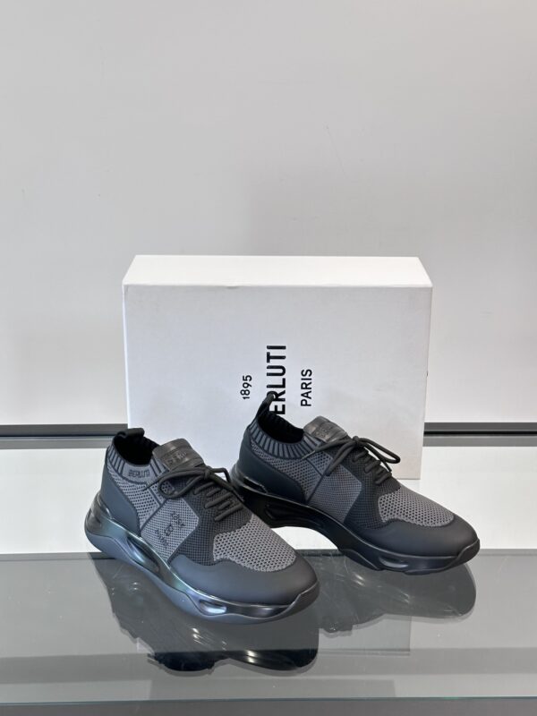 Berluti Shadow Knitted Fabric Men's Sports Shoes