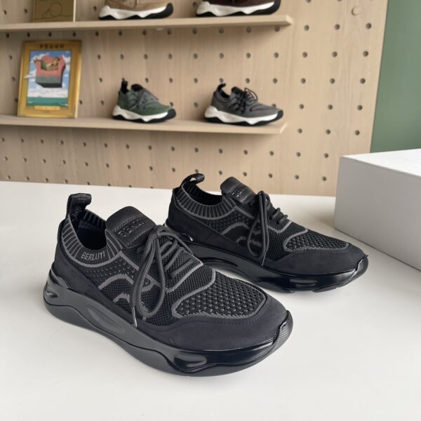 Berluti Flyknit Paired With Cowhide Leather Men's Sports Shoes