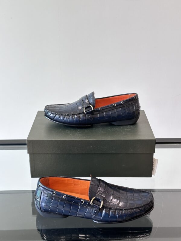 Berluti Handmade Boutique Men's Cowhide Leather Bean Shoes - Image 4