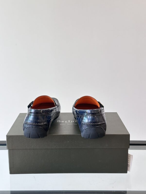 Berluti Handmade Boutique Men's Cowhide Leather Bean Shoes - Image 7