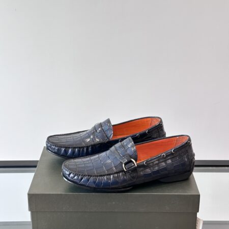 Berluti Handmade Boutique Men's Cowhide Leather Bean Shoes