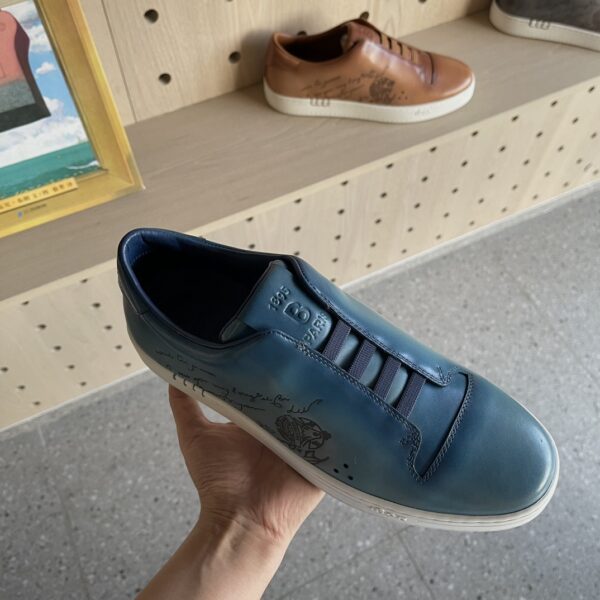 Berluti Playtime Scritto Pattern Men's Low Cut Casual Sports Shoes - Image 6