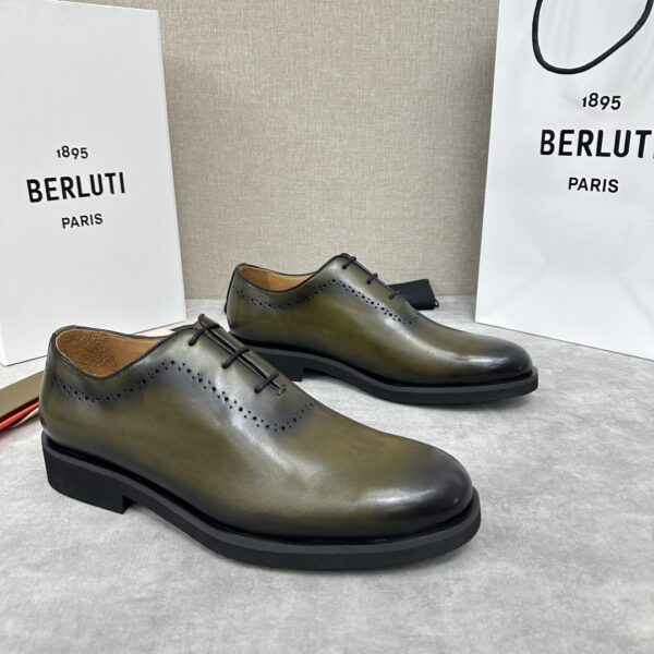 Berluti Aplomb Bergamo Scritto Patterned Leather Derby Shoes