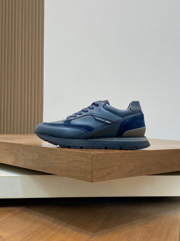 Boss Men's Cowhide Leather Casual Comfortable Sports Shoes - Image 3