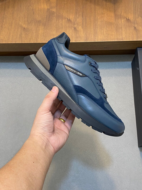 Boss Men's Cowhide Leather Casual Comfortable Sports Shoes - Image 4