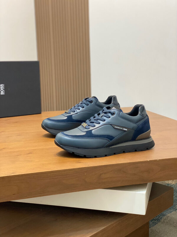 Boss Men's Cowhide Leather Casual Comfortable Sports Shoes