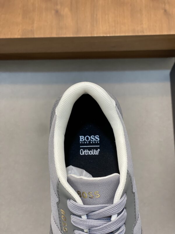 Boss Men's Cowhide Leather Fly Woven Mesh Sports Shoes - Image 7
