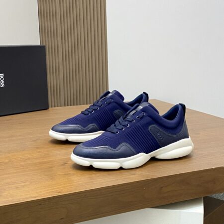 Boss Men's Logo Printed Knitted Sports Shoes