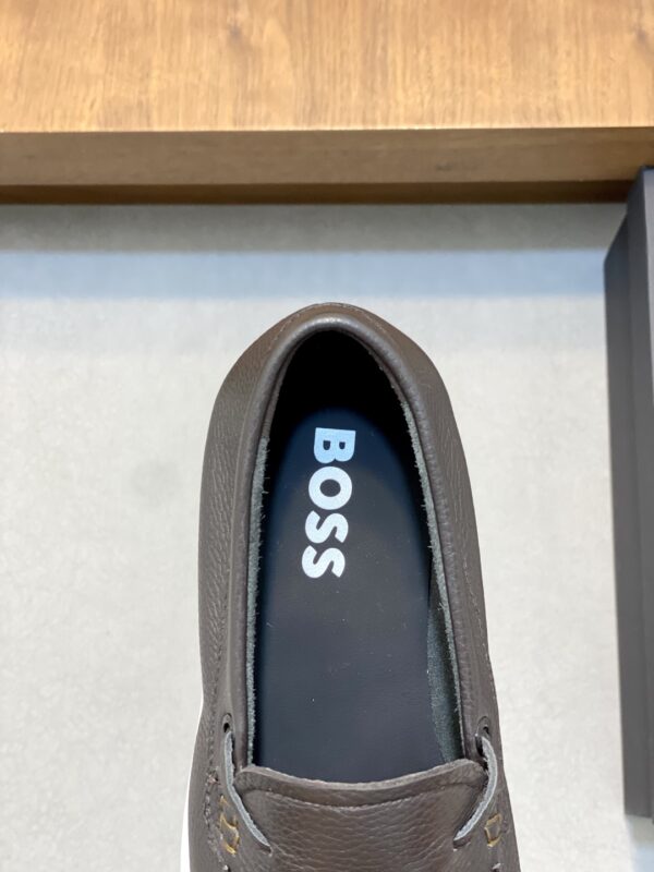 Boss New Men's Cowhide Leather Fringed Loafers - Image 7