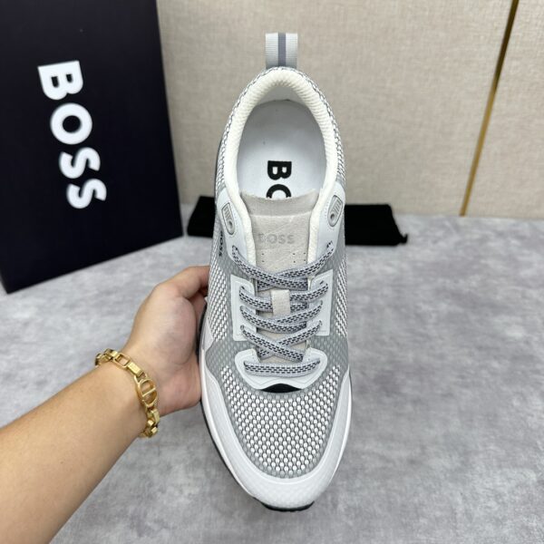 Boss Men's New Mesh Cowhide Leather Splicing Sports Shoes - Image 5