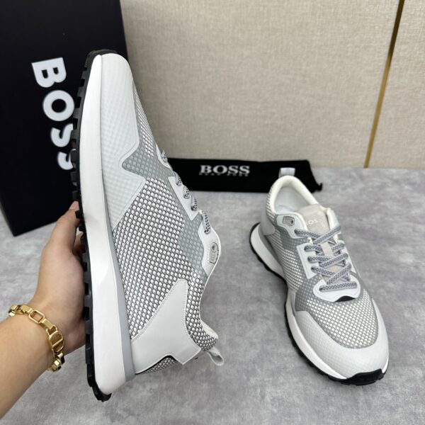 Boss Men's New Mesh Cowhide Leather Splicing Sports Shoes - Image 6