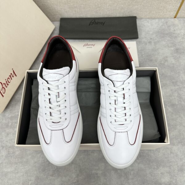 Brioni Cowhide Leather Contrasting Sports Board Shoes - Image 2