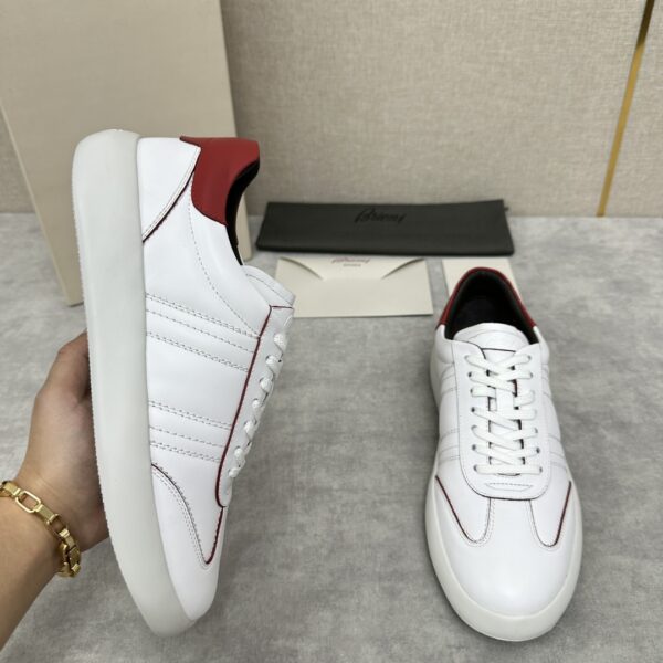 Brioni Cowhide Leather Contrasting Sports Board Shoes - Image 5