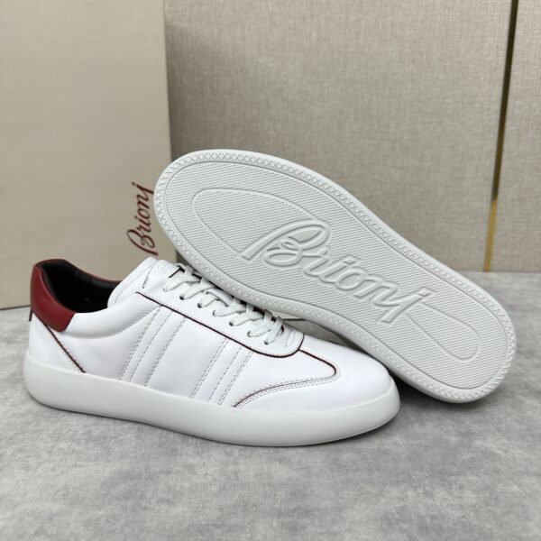 Brioni Cowhide Leather Contrasting Sports Board Shoes - Image 8