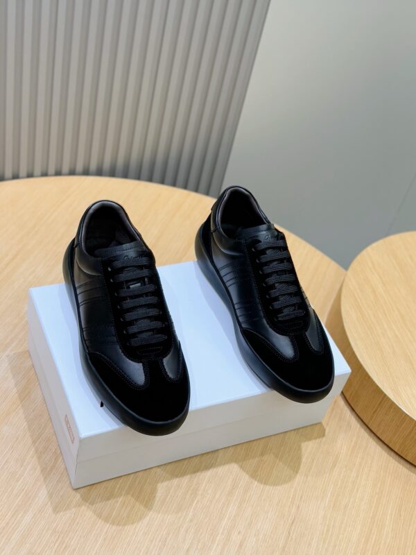 Brioni Cowhide Leather Contrasting Casual Sports Shoes - Image 2