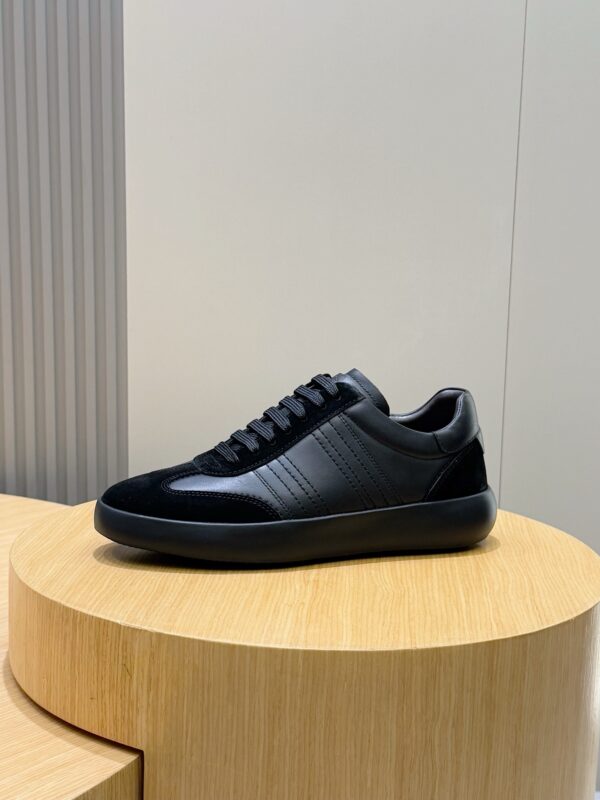 Brioni Cowhide Leather Contrasting Casual Sports Shoes - Image 3